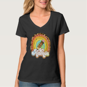 Admin Leopard Regnbåge Penna Tillbaka Till Skolan T Shirt