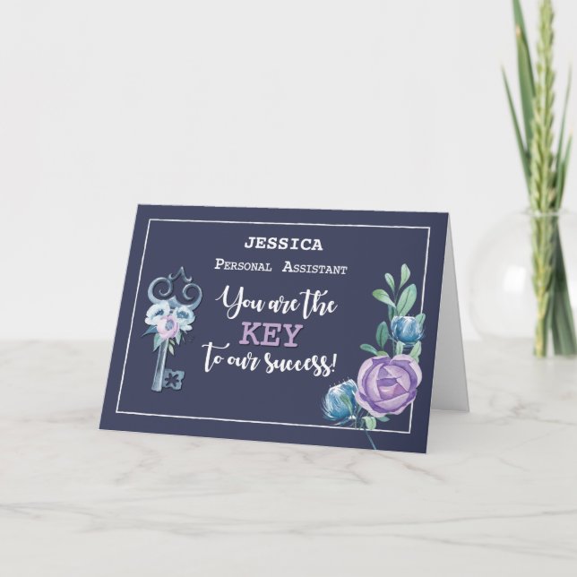 Admin Pro-dag för anpassad namnassistentassistent Kort (Framsida)