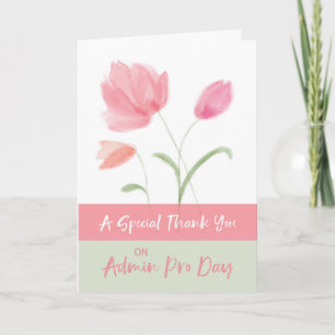 Admin Pro Day Rosa Flowers (Tack Flowers) Kort