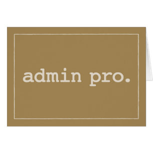 Admin Pro Definition på Admin Pro-dagen Hälsningskort