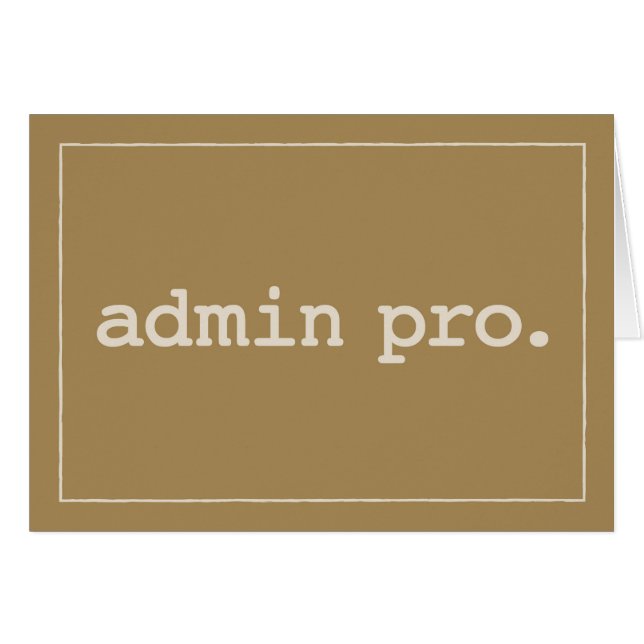 Admin Pro Definition på Admin Pro-dagen Hälsningskort (Framsidan Horizontal)