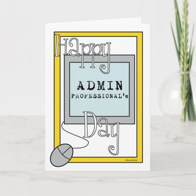 Admin-professionelldag med datoren kort (Framsida)