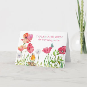 Admin-Professionellens dagskort - vattenfärgsblomm Kort