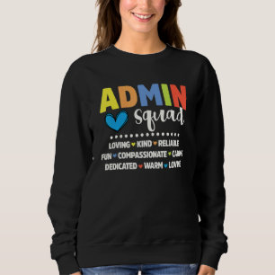 Admin Skol Assistent Grupp Rektor Besättning Admin T Shirt