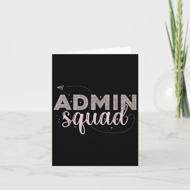 Admin Squad Administrativa Omedelbara Kontors Team Kort (Framsida)