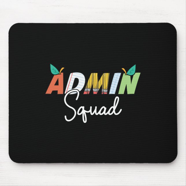 Admin-squad Crewtjej Back To School Lärar-squad Musmatta (Framsidan)