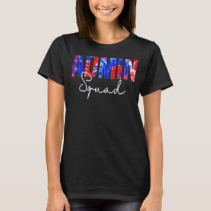 Admin Squad Tie Dye Back to school Kvinnor uppskat T Shirt