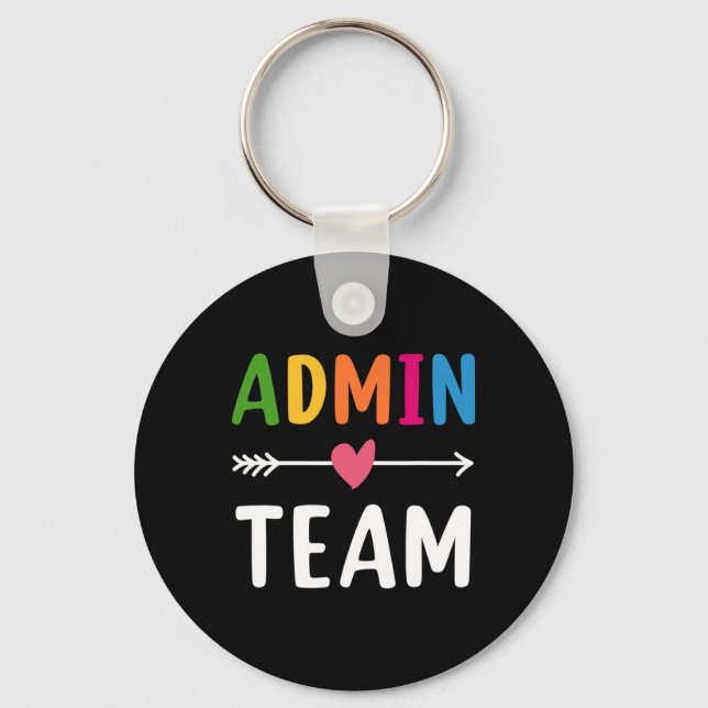 Admin Team Ck Till Skolan Matchande Grupp Squad  Nyckelring (Framsida)
