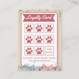 Adminant Hund Groomer Loyalty Card Visitkort