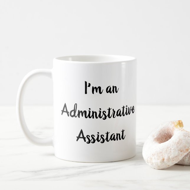 Administrationsassistenten AKA Office Ninja Funny Kaffemugg (Med munk)