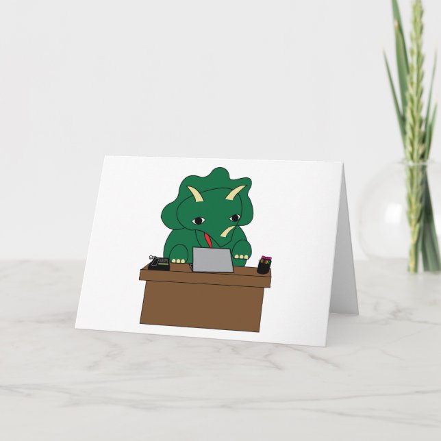 Administrationsassistenten Dinosaur-Roligt anpassa Kort (Framsida)