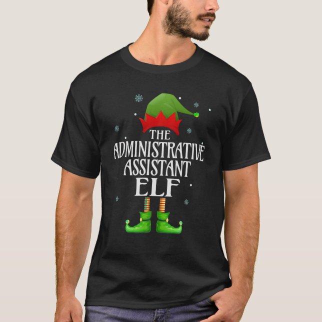 Administrationsassistenten Elf Funny Family Matchi T Shirt (Framsida)