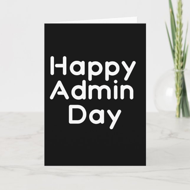 Administrationsdag i lycklig. Administrativa profe Kort (Framsida)
