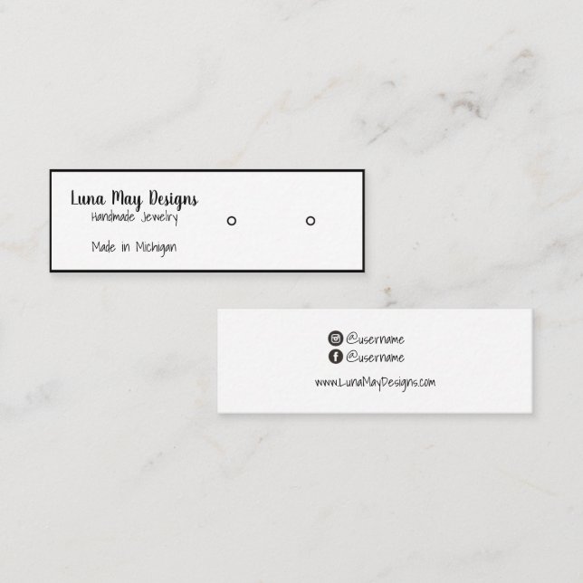 Administrationskort för judiska Visningar Mini Visitkort (Fram/baksida)