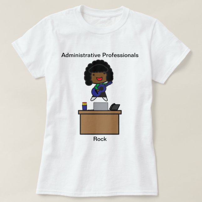 Administrativ administratör afrikansk amerikansk p t shirt (Design framsida)