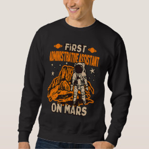 Administrativ assistent-astronaut lång ärmad tröja