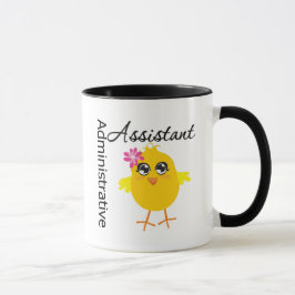 Administrativ assistent för gullig karriärchick mugg