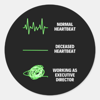 Administrativ assistent för verkställande direktör runt klistermärke