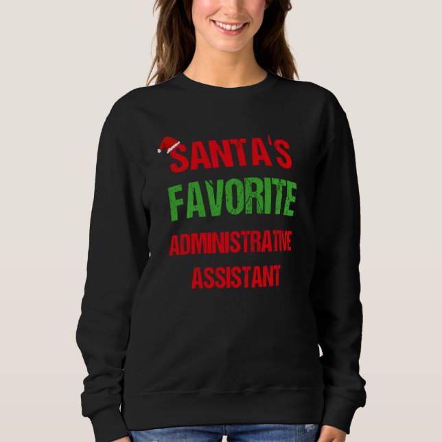 Administrativ assistent Funny Pajama-jul T Shirt (Framsida)