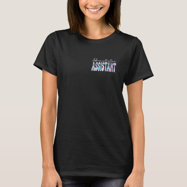 Administrativ assistent Groovy Back to School Tea T Shirt (Framsida)