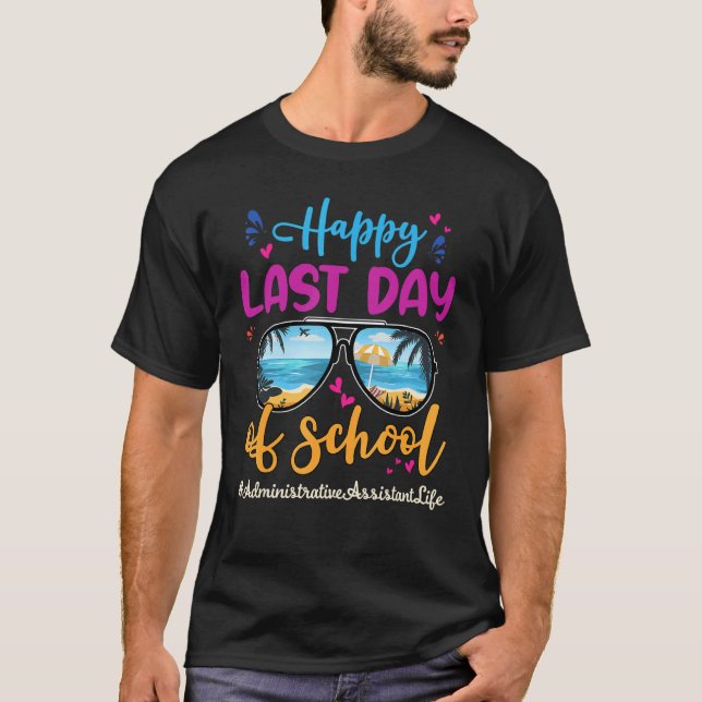 Administrativ assistent i Lycklig i Sol i går T Shirt (Framsida)