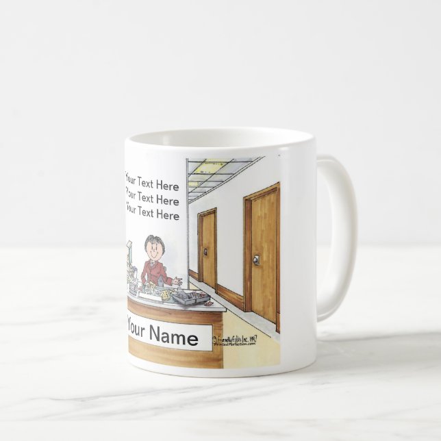 Administrativ assistent, kvinna kaffemugg (Framsida höger)