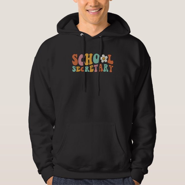 Administrativ assistent vid Groovy School Secretar Hoodie (Framsida)