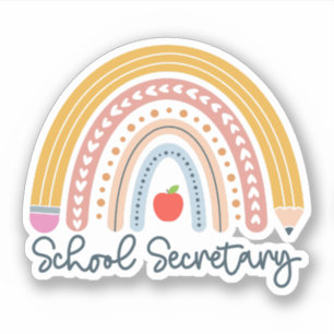 Administrativ assistent vid skolsekreteraren Rainb Klistermärken