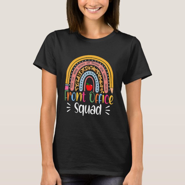Administrativ assistentskola för Office Squad T Shirt (Framsida)
