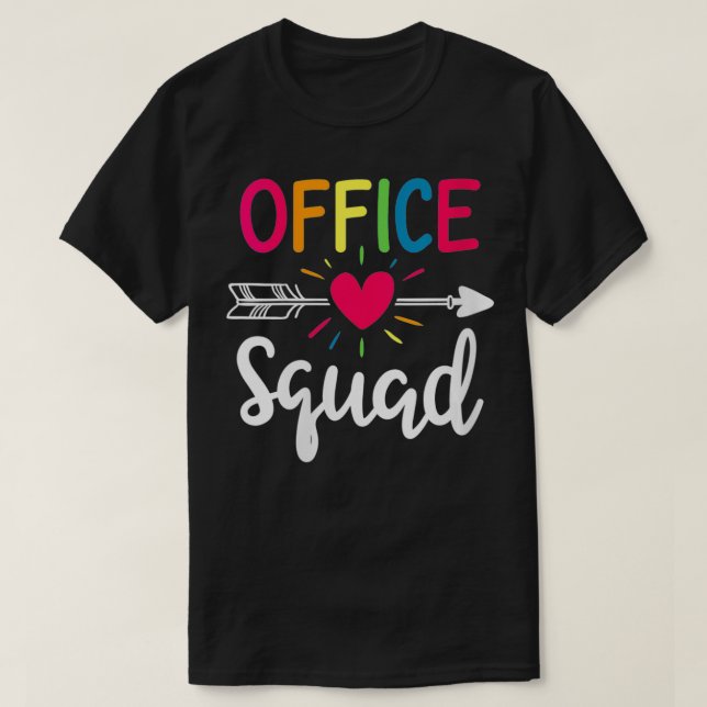 Administrativ chef för Womens Office Squad School T Shirt (Design framsida)