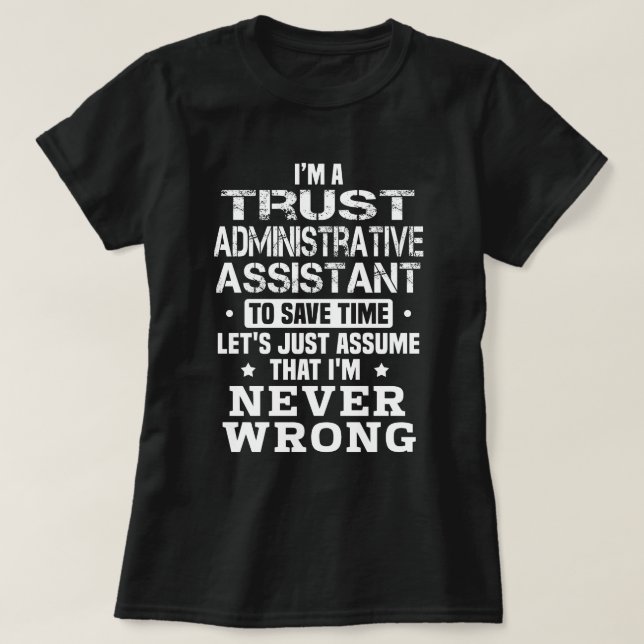 Administrativ förtroendeassistent t shirt (Design framsida)