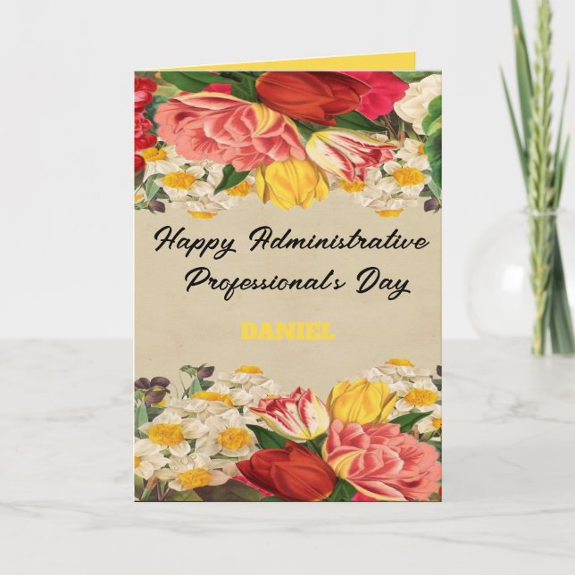 Administrativ Professionell för eget namn, dag 202 Tack Kort (Framsida)
