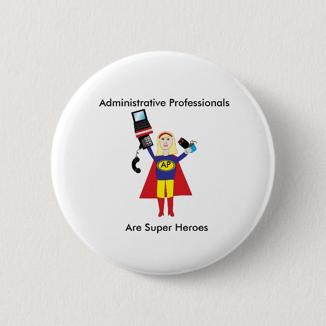 Administrativ Professionell Funny Hero Personalize Knapp (Framsida)