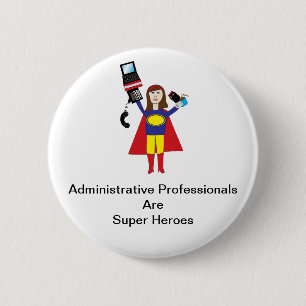 Administrativ Professionell Toppen Hero (Brunette) Knapp