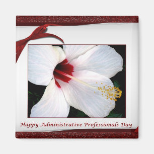 Administrativ professionelldagblommigt magnet