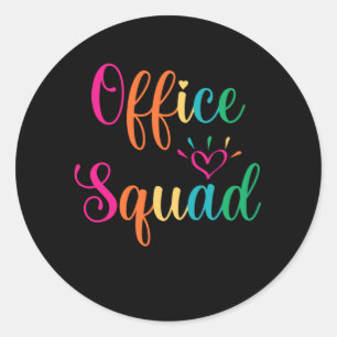 Administrativ sekreterare för Office Squad Runt Klistermärke
