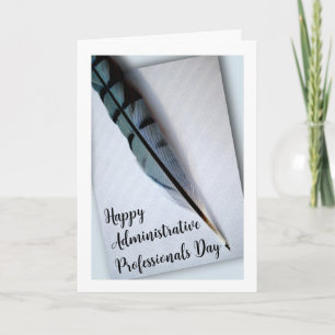 Administrativa Professionellen Day Blue Jay Feathe Tack Kort