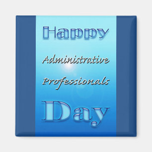 Administrativa Professioneller Dag Blue Magnet