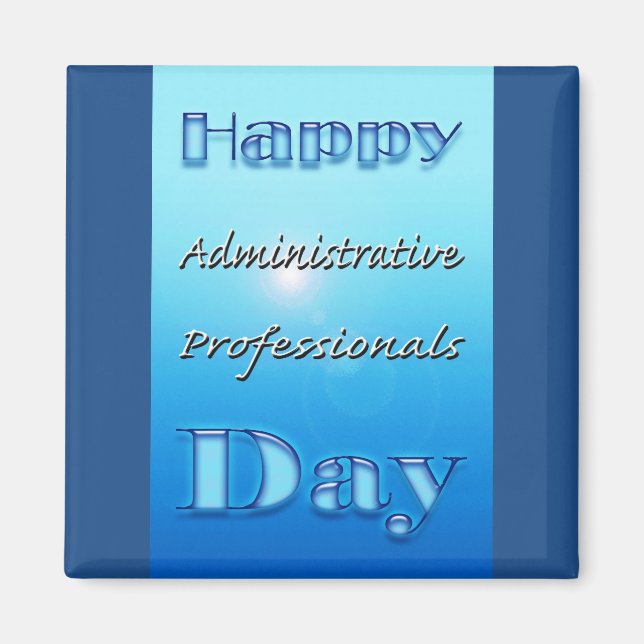Administrativa Professioneller Dag Blue Magnet (Framsidan)