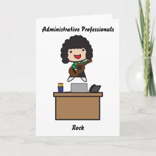 Administrativa Professioneller Sten mörk hår Funny Kort