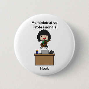 Administrativa Professionellerna Sten (Mörk Hair) Knapp