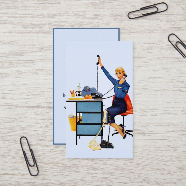 Administrative Assistant Business Card Visitkort (Fram/Back In Situ)