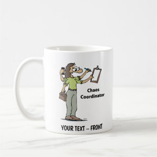 Administratör Tecknad Kvinna Kaffemugg