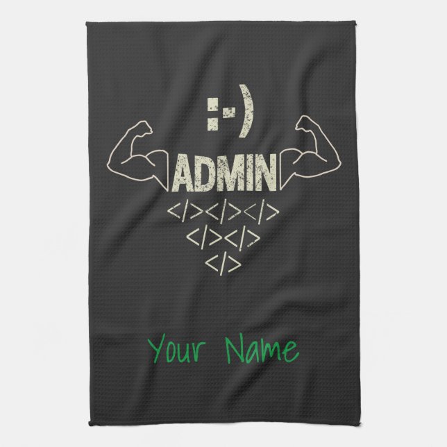 Administratörens IT Sysadmin Computer Scientist Kökshandduk (Vertikal)