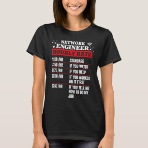Administratörsarbete för nätverkstimtaxa för Ingen T Shirt