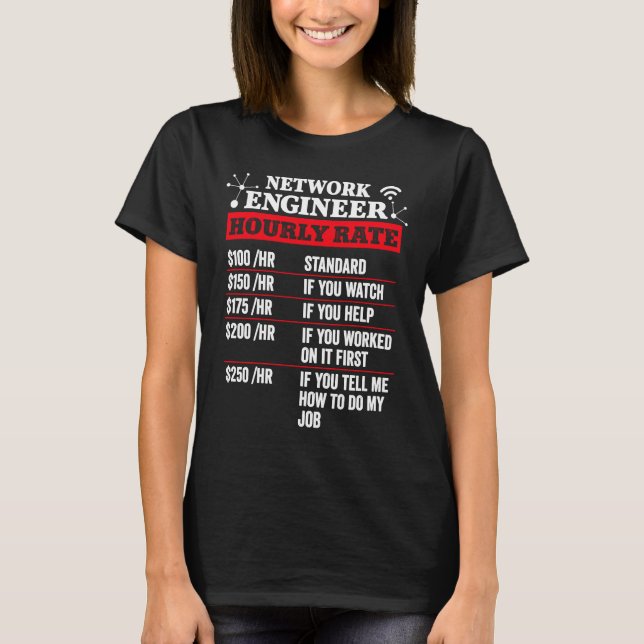 Administratörsarbete för nätverkstimtaxa för Ingen T Shirt (Framsida)