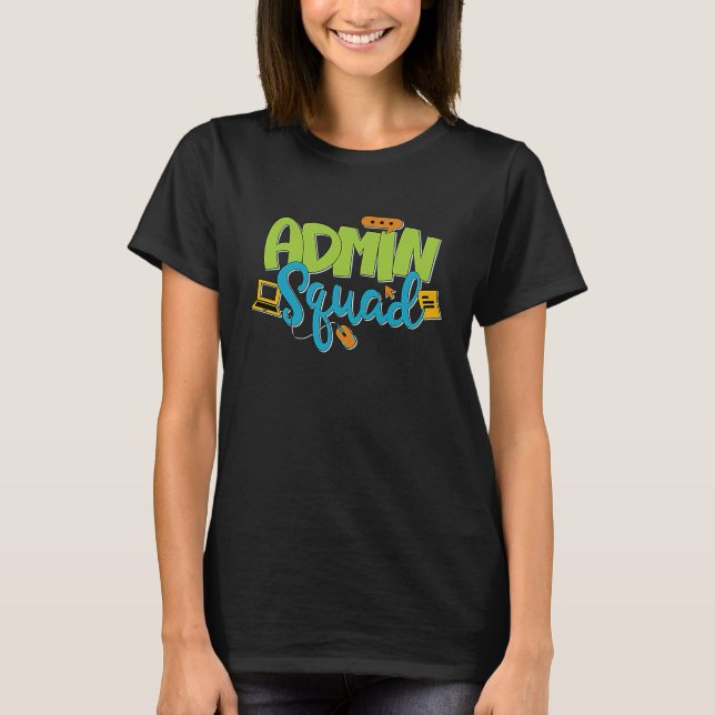 Administratörsassistenten för administratör i fyrk t shirt (Framsida)