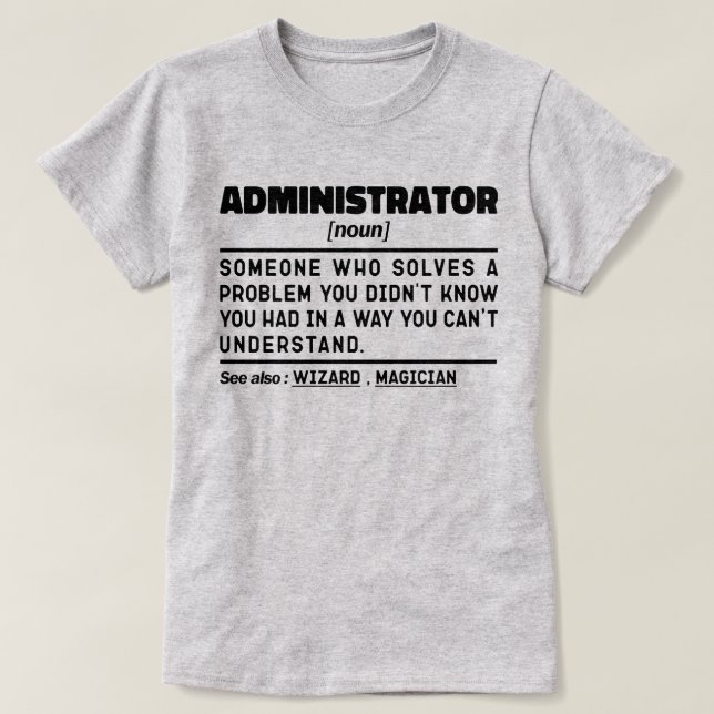 Administratörsfunktioner för namndefinitionshanter t shirt (Design framsida)