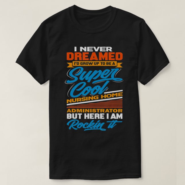 Administratörsjobb för hemmakontoret för enkelt pr t shirt (Design framsida)