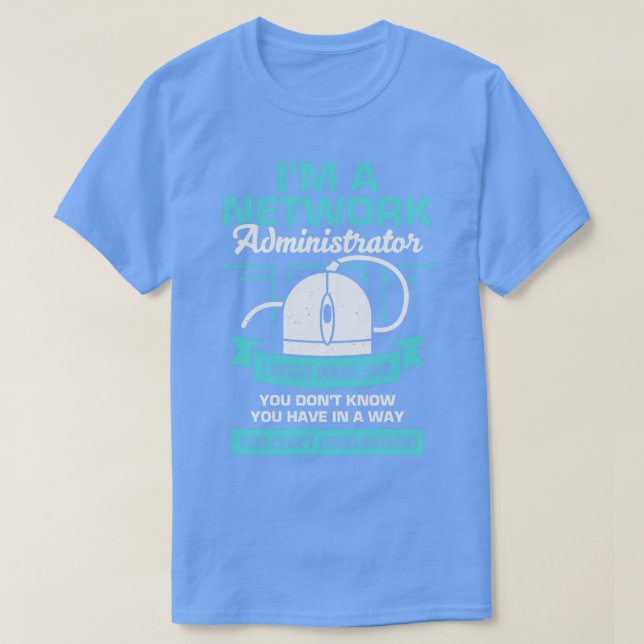 Administratörsprogram för nätverksadministratörssy t shirt (Design framsida)